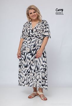 Picture of CURVY GIRL V NECK DRESS